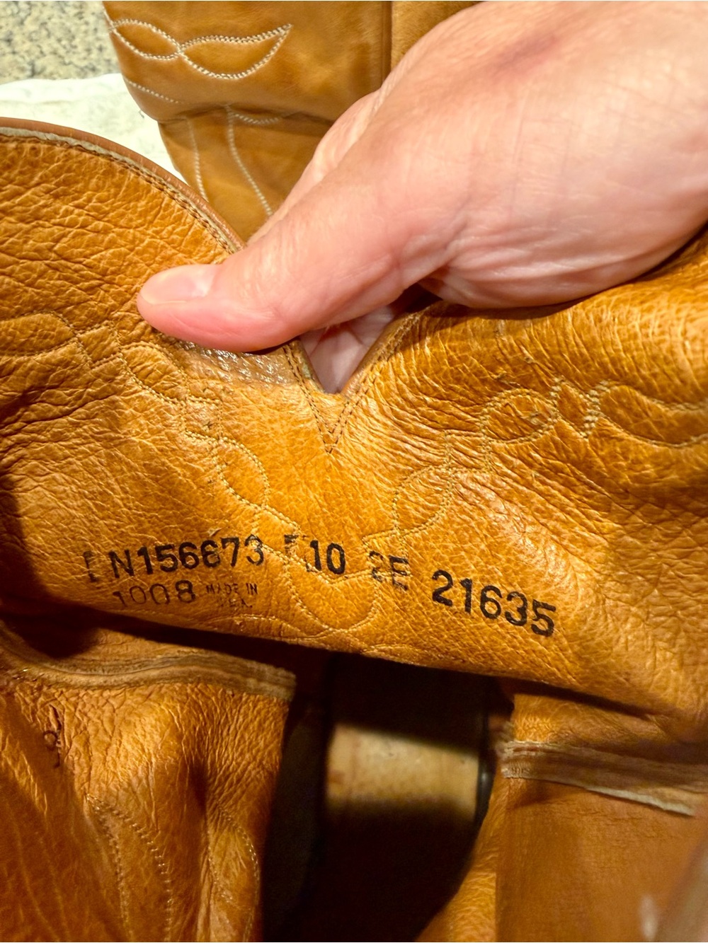 Lucchese 1883 Tan Leather Men’s Boots, size 10 EE - Picture 6 of 7